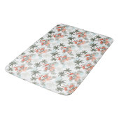 Flamingos und Palmen Bäume Bath Mat Badematte (Schrägansicht)