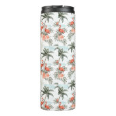 Flamingos und Palmen Bäume Thermal Tumbler Thermosbecher (Rückseite)