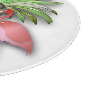 Flamingos und Palmen Schneidebrett (Ecke)