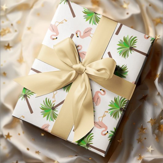 Flamingos und Palmen Seidenpapier