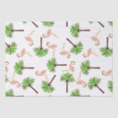 Flamingos und Palmen Seidenpapier (Vorderseite)