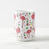 Flamingos und Sommerthema Kaffeetasse (Mittel)
