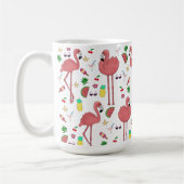 Flamingos und Sommerthema Kaffeetasse (Links)