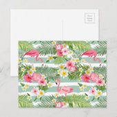 Flamingos und Streifen 2 Postkarte (Vorne/Hinten)