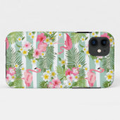 Flamingos und Streifen Case-Mate iPhone Hülle (Rückseite (Horizontal))