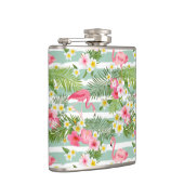 Flamingos und Streifen Flachmann (Rechts)