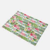 Flamingos und Streifen Fußmatte (Schrägansicht)