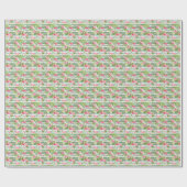 Flamingos und Streifen Geschenkpapier (Flach)