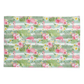 Flamingos und Streifen Kissenbezug (Rückseite-Links)