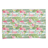 Flamingos und Streifen Kissenbezug (Vorderseite-Rechts)