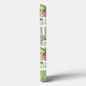 Flamingos und Streifen | Monogramm Case-Mate iPhone Hülle (Rückseite / Links)