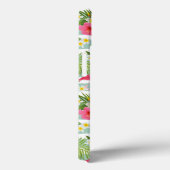 Flamingos und Streifen | Monogramm Case-Mate iPhone Hülle (Rückseite / Rechts)