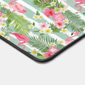 Flamingos und Streifen Schreibtischunterlage (Ecke)