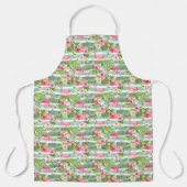 Flamingos und Streifen Schürze (Vorderseite)