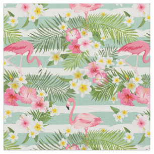 Flamingos und Streifen Stoff