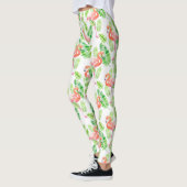 Flamingos und tropische Blätter Leggings (Links)