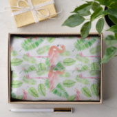 Flamingos und tropische Blätter Seidenpapier (Geschenk)