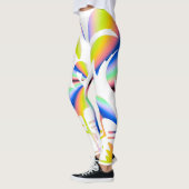 Flamingos unter Palmen Farbig Leggings (Links)