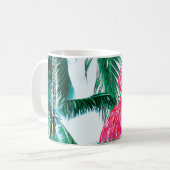 Flamingos unter Palmen im Dschungel Afrikas Kaffeetasse (Vorderseite Links)