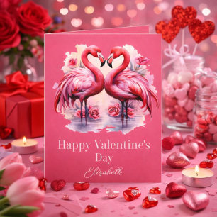 Flamingos Valentinstag Karte