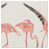 Flamingos-Vanille Stoff (Nahaufnahme)