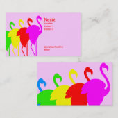 Flamingos Visitenkarte (Vorne/Hinten)