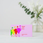 Flamingos Visitenkarte (Stehend Vorderseite)