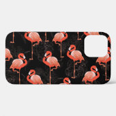 Flamingos Vögel: Vintage Textildesign Case-Mate iPhone Hülle (Rückseite (Horizontal))