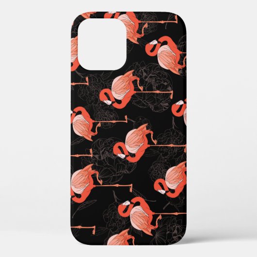 Flamingos Vögel: Vintage Textildesign Case-Mate iPhone Hülle (Rückseite)