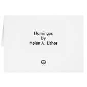 Flamingos-Vogelkarte (Rückseite Horizontal)