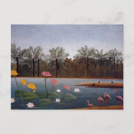 Flamingos von Henri Rousseau Postkarte (Vorderseite)