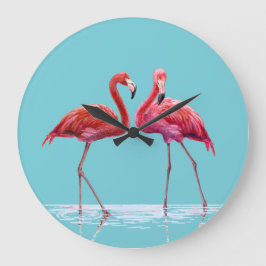 Flamingos Wall Clock Große Wanduhr