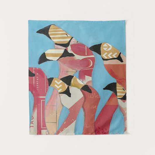 Flamingos Wandteppich (Vorderseite)