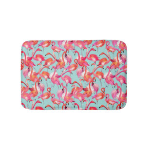 Flamingos (Wasserfarbe) Badematte