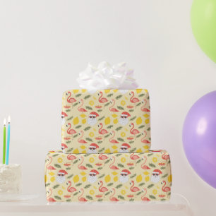 Flamingos & Weihnachten im Juli Geschenkpapier
