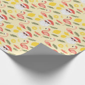 Flamingos & Weihnachten im Juli Geschenkpapier (Ecke)