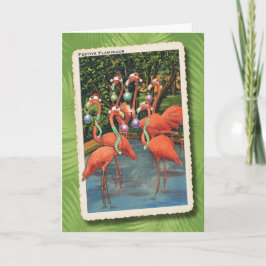 Flamingos Weihnachtskarte Feiertagskarte