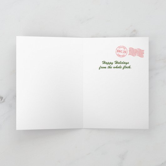 Flamingos Weihnachtskarte Feiertagskarte (Innenseite)