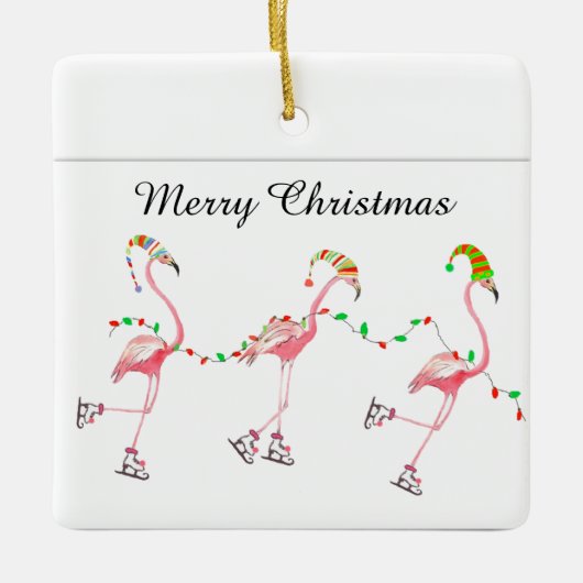 Flamingos Weihnachtsschmuck (Vorderseite)