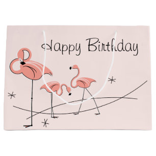 Flamingos zacken die große Trio-alles Gute zum Geschenktüte