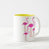 Flamingos Zweifarbige Tasse (VorderseiteRechts)