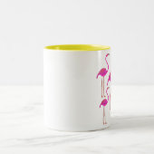 Flamingos Zweifarbige Tasse (Mittel)