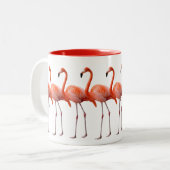 Flamingos Zweifarbige Tasse (Vorderseite Links)