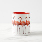 Flamingos Zweifarbige Tasse (Mittel)
