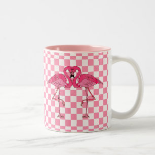 Flamingos Zweifarbige Tasse