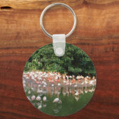 Flamingoschwarm Schlüsselanhänger (Vorderseite)