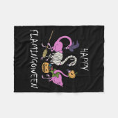Flamingoween Funny Flamingo Halloween Fleecedecke (Vorderseite (Horizontal))
