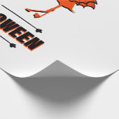 Flamingoween - Halloween Geschenkpapier (Ecke)