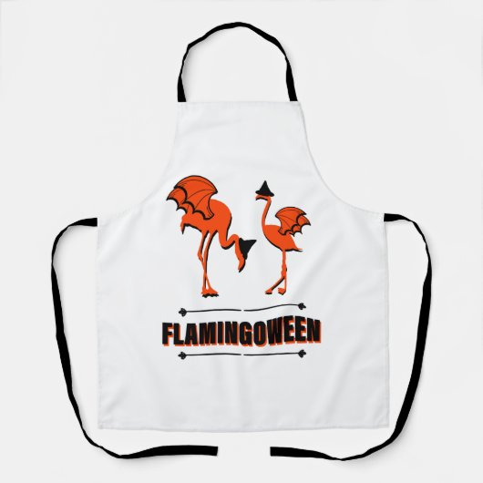 Flamingoween - Halloween Schürze (Vorderseite)