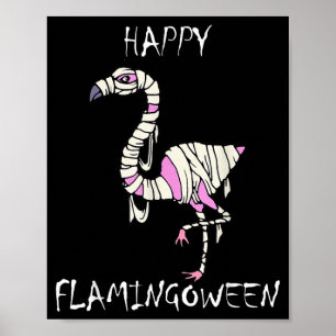 Flamingoween Lustiger Halloween Flamingo Poster